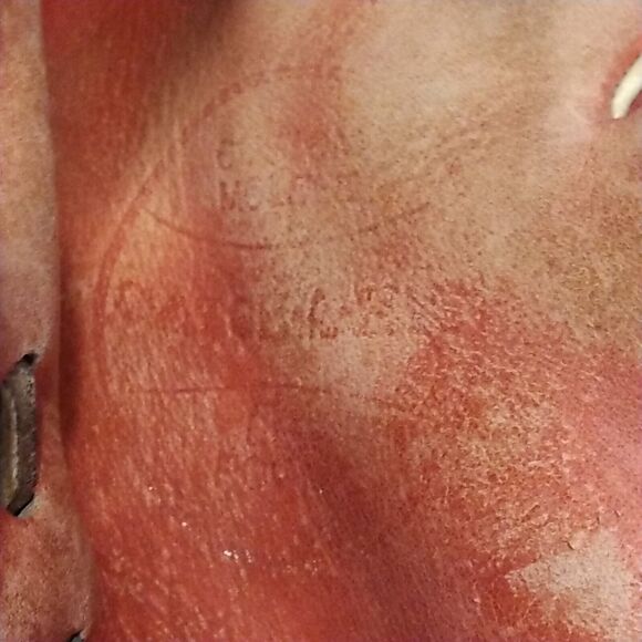 Rare Vintage Red Everlast Wing Tip Back Leather Baseball Glove Fielders Mitt RHT - Picture 9 of 14